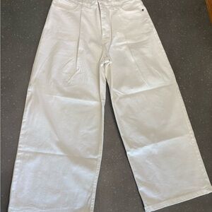 White Wide-Leg Pants